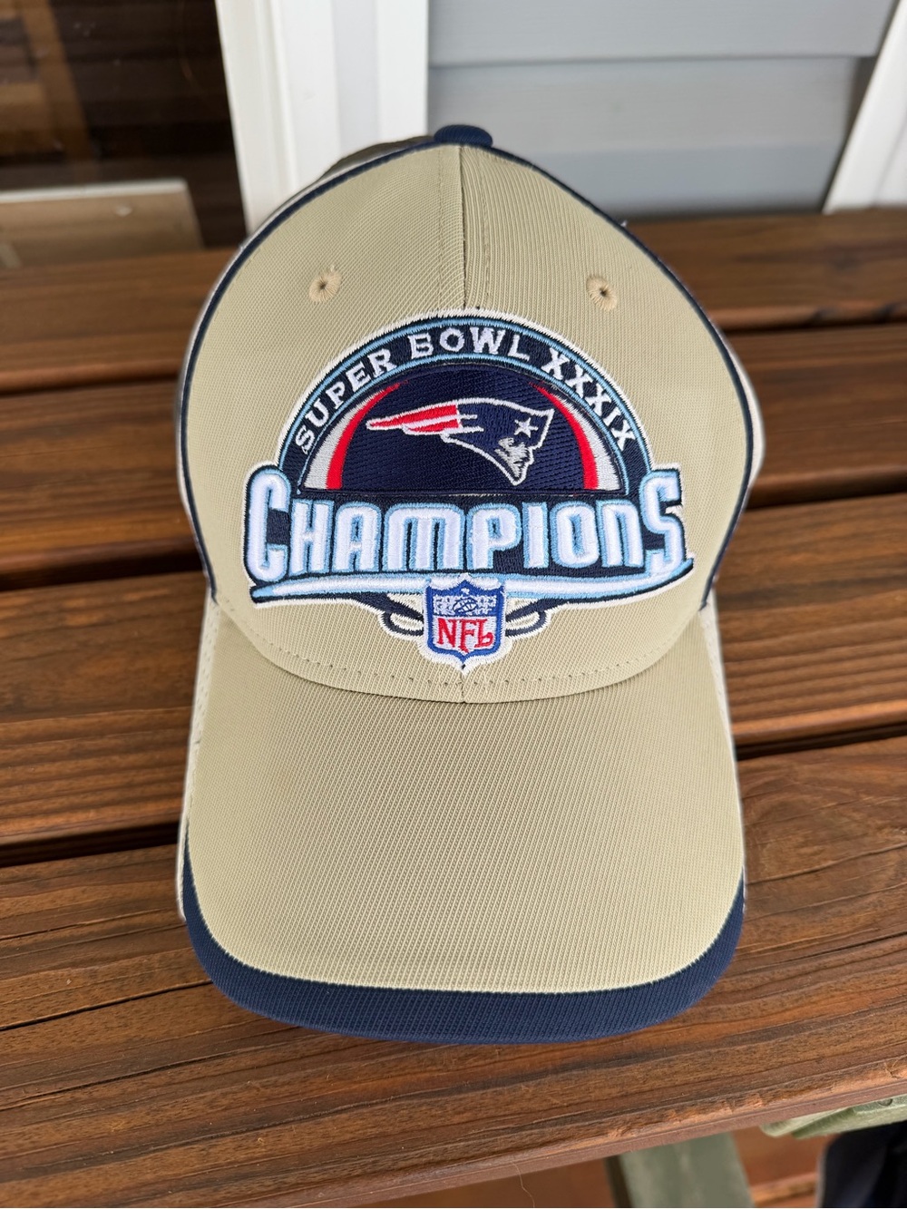 Reebok Khaki and Navy Super Bowl XXXIX Champions Baseball Cap